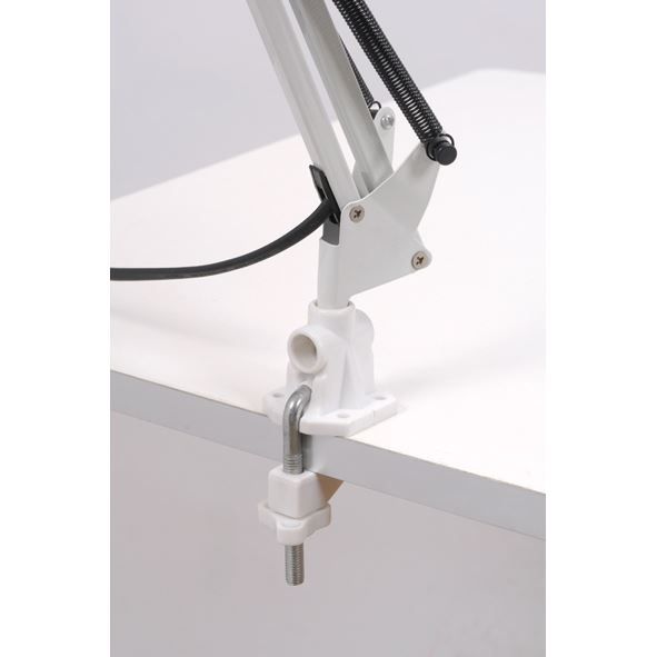 Alba - ARCHI N - Lampe de Bureau - Métal - Coloris Noir - Lampe Architecte - Base Lestée - Livrée avec Pince - Lampe design - Bras Articulés et Tête Orientable