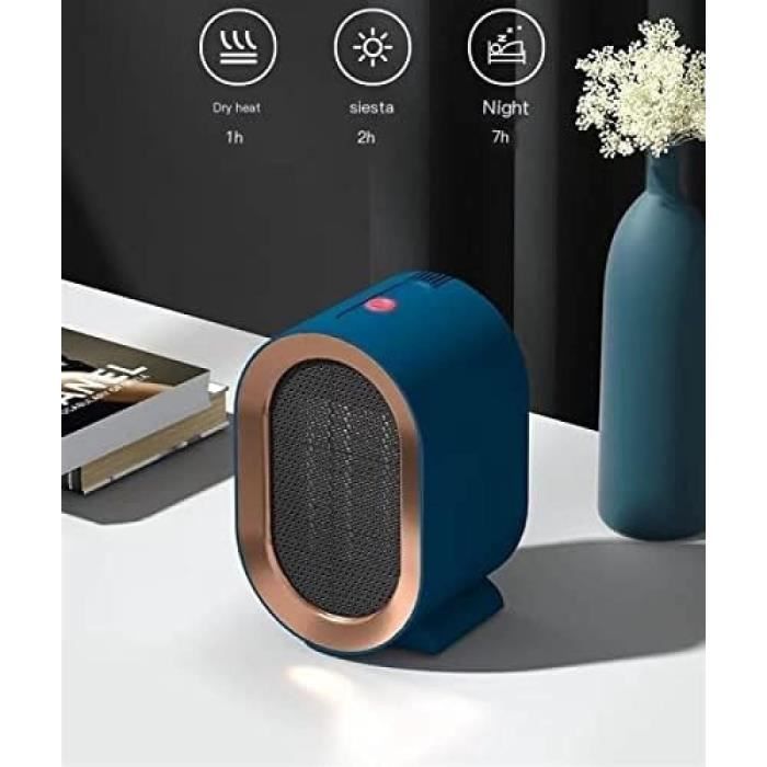 Chauffage D’appoint Céramique Portable 500W - Chauffage Rapide En 8s, Protection Surchauffe Et Anti-basculement, Silencieux