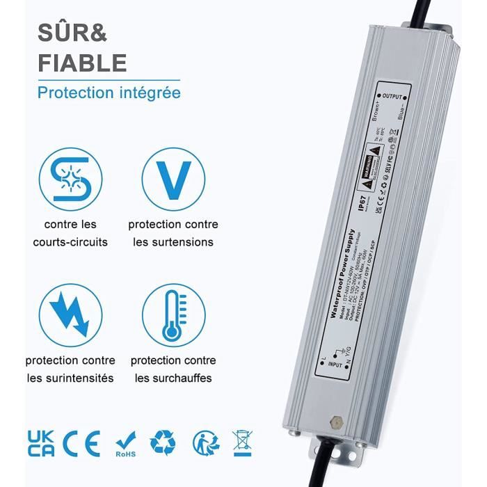 31v 6w Transformateur Pour Guirlande Led, Ip44 Adaptateur Clignoteur