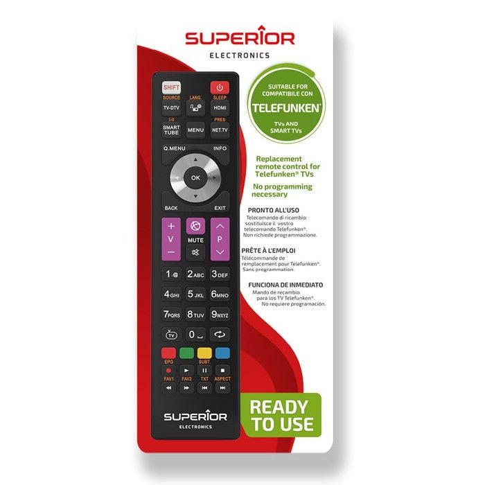 Télécommande De Remplacement Pour TV TELEFUNKEN SAGA 320 B25 USB - Modèle SUPÉRIEUR 2:1 - Neuf