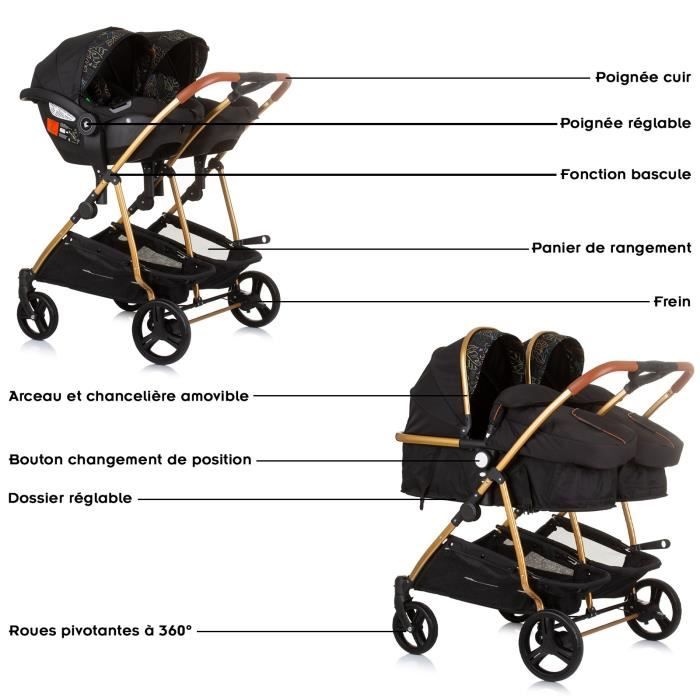 Cdiscount poussette jumeaux store
