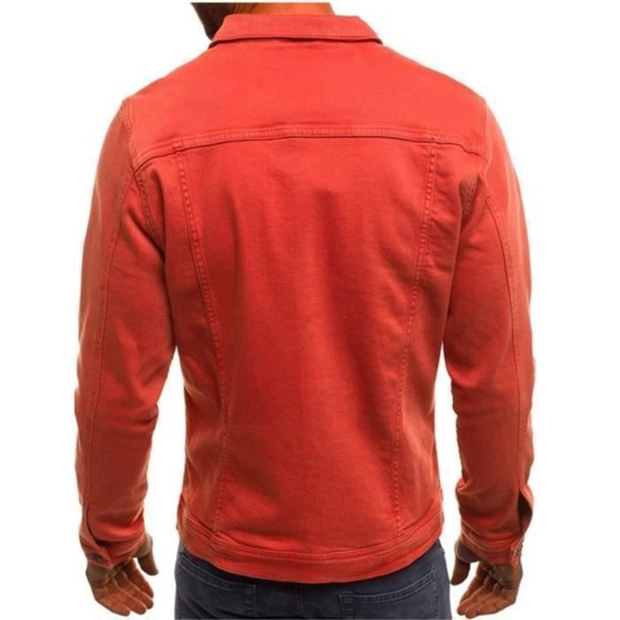 Blouson Homme Casual Leger Pardessus Homme Veste Mi Saison Veste D Exterieur Decontractee Manteau Printemps Ete Veste Rouge Rouge Cdiscount Pret a Porter
