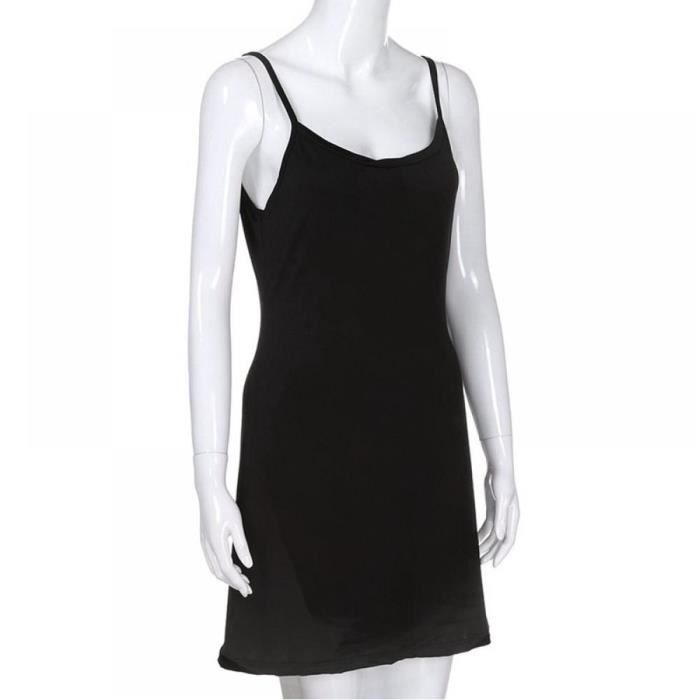 Chemise de Nuit Elegante en Coton pour Femme Noir Noir Cdiscount Pret a Porter