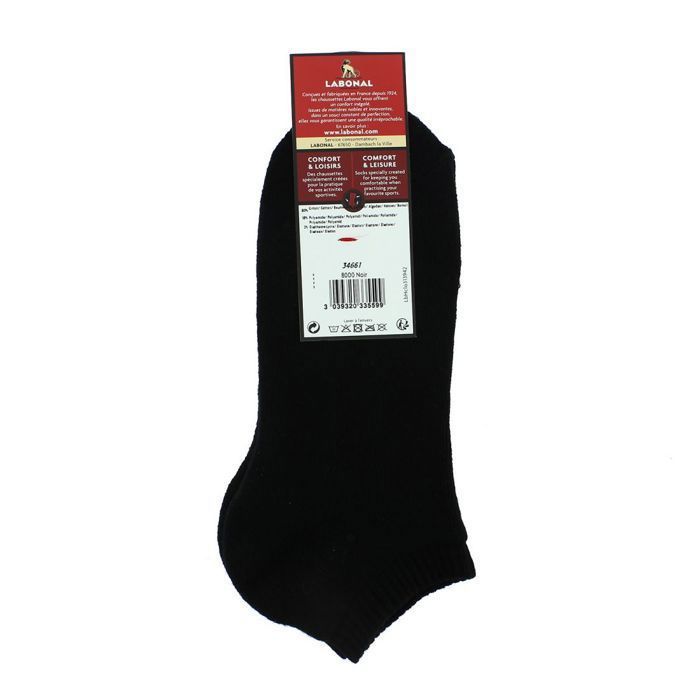 Labonal Socquette SPORT Noir Charbon 43/46 Homme Noir