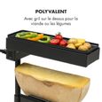 Machine à raclette - Klarstein - Appareil à raclette - traditionnel - 1000W - avec grill de cuisson et thermostat réglable - Noir-3