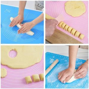 Grande Tapis Silicone Pâtisserie Tapis de Cuisson 70x50 cm, Silicone Pastry Baking Mat Tapis Pate Multi-diamètres Tapis Fondant Cuisine Sans BPA Antiderapant Anti-adhésif Reutilisable (Vin Rouge