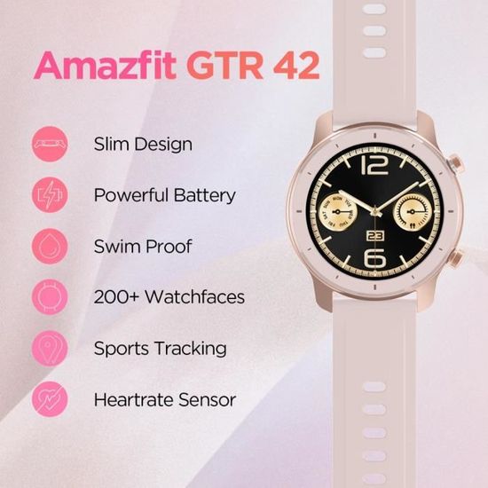 Amazfit gtr cheap 42 rose