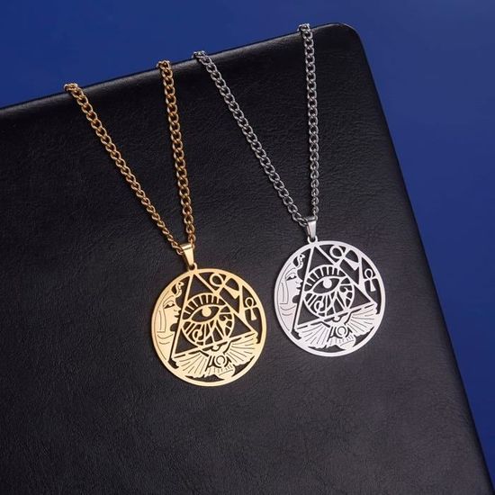 Collier Ankh Égyptien - Œil D'Horus Et Déesse Isis | Amulette De Protection Bijou Spiritualité égyptienne