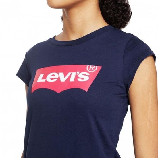 Tee shirt levi s fille bleu Marine 4E4234 C6Y Bleu Cdiscount Pret a Porter