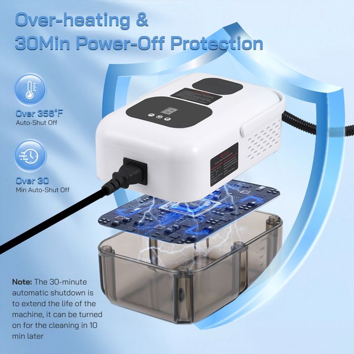 Machine de nettoyage à vapeur, 2500 W, multifonction, haute température, avec têtes de brosse, nettoyeur à vapeur portable de grande capacité pour meubles de salle de bain, usage domestique