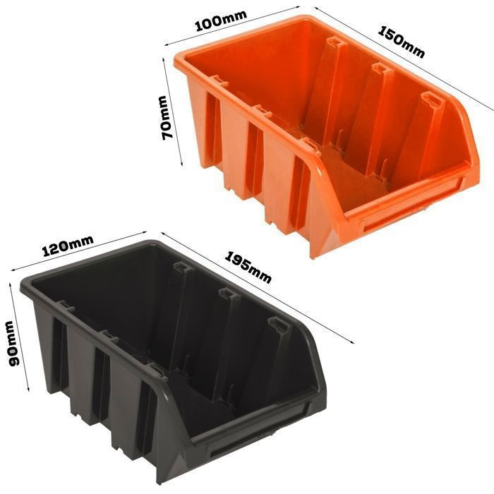 Panneau Mural Porte-outils 115x78 Cm - 56 Pièces - Rouge Et Noir - Botle