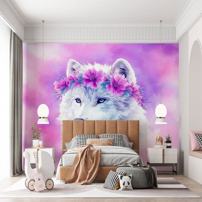 Autocollant Mural 3D Animaux Dessin Animé - Papier Peint Amovible Erin - Design H5017 - Neuf
