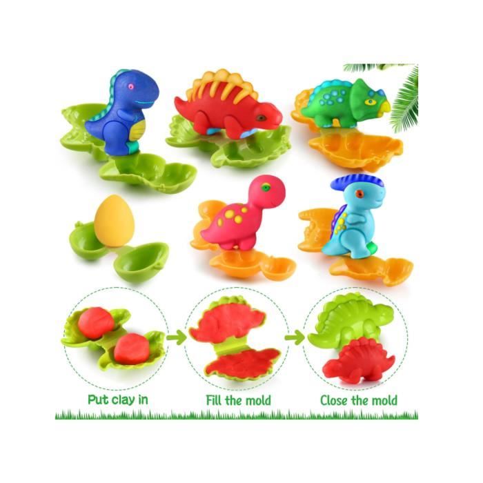 12 Pièces Pate a Modeler Dinosaure,Pate à Modeler Enfant 2 3 4 Ans 12 Pièces Pate a Modeler Dinosaure,Pate à Modeler Enfant 2 3 4 Ans
