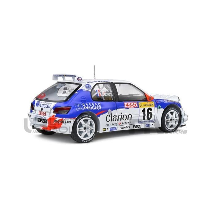 Voiture Miniature de Collection - SOLIDO 1/18 - PEUGEOT 306 Maxi - Rallye  de Monte Carlo 1998 - White / Blue - 1808303 - Cdiscount Jeux - Jouets
