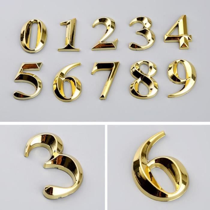 Plaque de porte autocollante pour numéro de maison, pour appartement ...