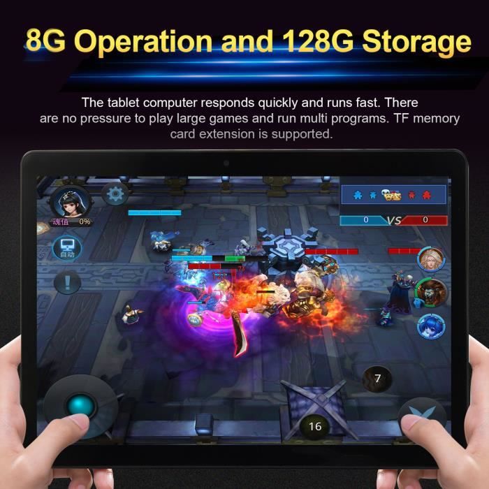 Tablette 10,1 pouces Android 8.0 Bluetooth PC3