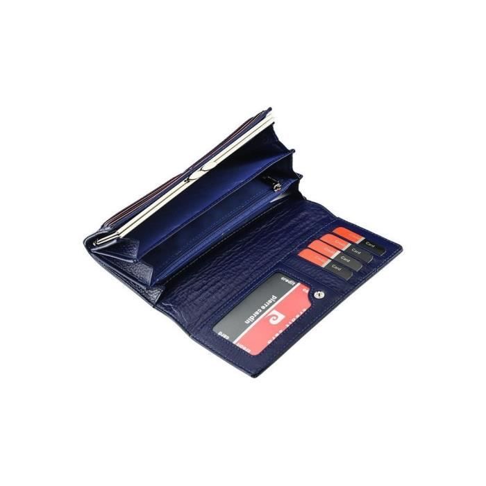 Pierre Cardin Portefeuille Femme Motif Feuille Végétal Cuir Verni - Gris Frêne 19.5x10x3cm