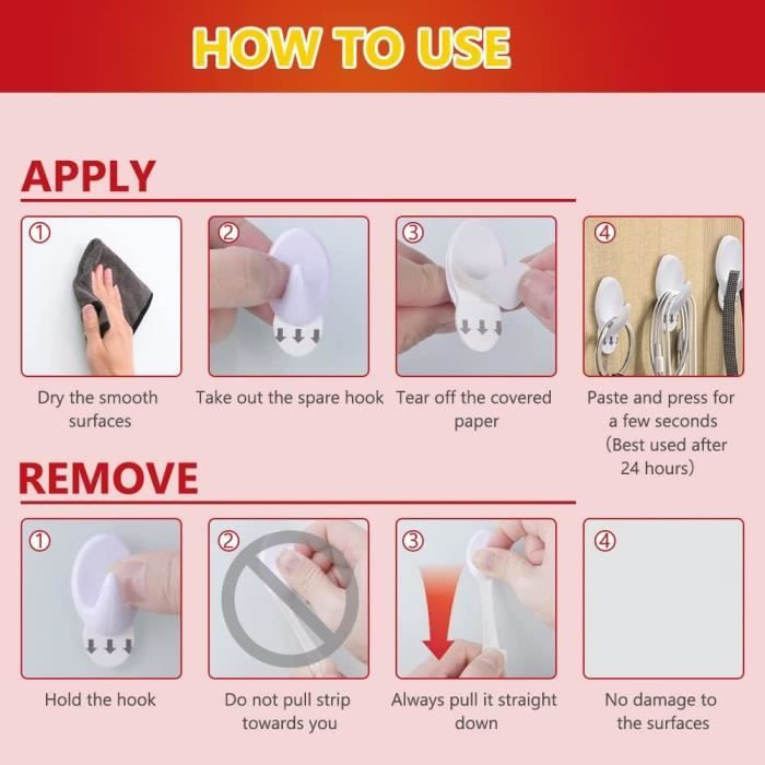 8 Crochets Auto-Adhésifs Pour Casquettes Et Chapeaux - Porte-Casquette Transparent Murale - Installation Facile Sans Vis