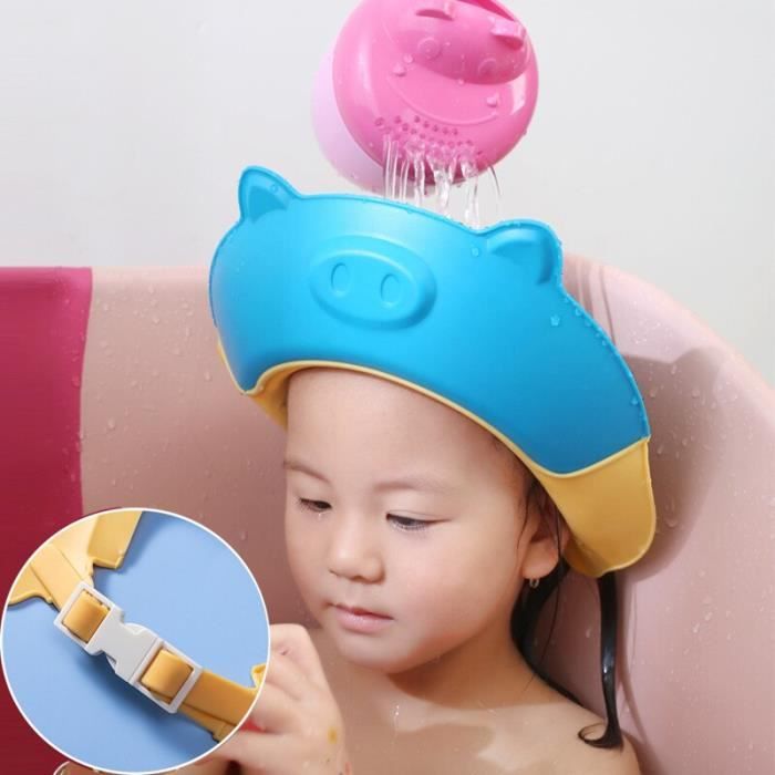 Bonnet de douche canard pour enfant - Lavage des cheveux - Protection  enfant - Bonnet de douche - Protection des yeux - Lavage des cheveux (rose)
