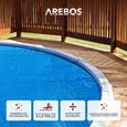 AREBOS Couverture Solaire à Bulles pour Piscine | Ronde | Bleu | 5 m | 400 µ/microns | Polyethylen-4