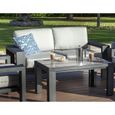 Salon de jardin Hartman en Aluminium  TITAN  Sofa 2 places + 2 fauteuils + table - Anthracite-4