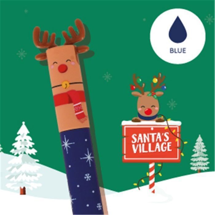 Lot De 3 Stylos Gel Effaçables – Pointe 0.5 Mm, Gomme Intégrée – Motifs Noël (Père Noël, Renne, Garçon) – Cadeaux École, Bureau - 8