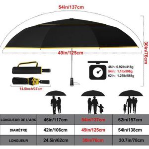 Parapluie Automatique Double Pour Couple – Ouvertures Faciles, Toile Et Alliage Résistant Au Vent, 160cm, Pour Balades Et Voyages
