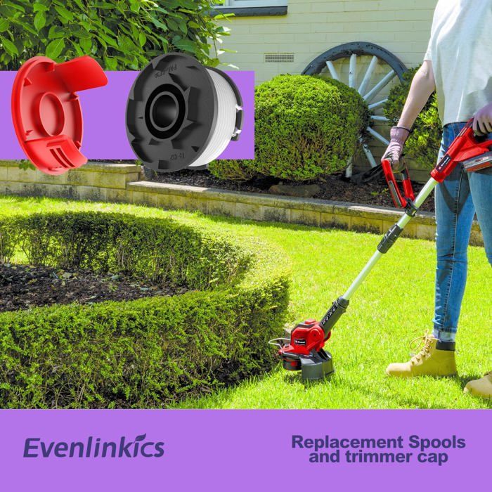 Fil Débroussailleuse Bobine De Fil Einhell - Rechange Pour Débroussailleuse Sans Fil GE-CT 18/28 Li | Fil Nylon 1.6mm Einhell Sans Fil