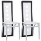Lot De 2 Chaises De Salle A Manger Noir Et Blanc Style Moderne