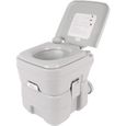 20L WC Toilette Portable, Toilette de Camping Portable Toilette de Voyage Amovible Caming-car Caravane pour Femme Enceinte/ âgée-0