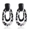 New Fashion Femmes Léopard Acrylique Feuille Forme Goutte Boucles d/'oreilles Dangle Bijoux Cadeau