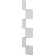 Étagère d'angle murale HOMCOM - Design zigzag - 5 niveaux - Blanc-0