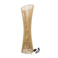 Lampadaire sur pieds en bambou lampe de sol luminaire coloris naturel - Diamétre 25 x Hauteur 100 cm (1.8 m cable)-0