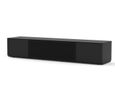 Sonorous - Meuble Tv STUDIO 200 Noir - Porte centrale en métal perforé - Qualité premium - L200cm - TV 86'' max - Livré monté-0
