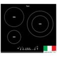 SHOT CASE - WHIRLPOOL ACM860BF-Table de cuisson induction-3 zones-7000 W-L58 x P51 cm-Revetement verre-Noir-0