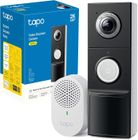 TP-LINK Sonnette vidéo 2K 5MP - Tapo D235 - Batterie ou filaire - Détection De Mouvement - Audio bidirectionnel - IP66