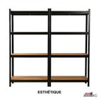 Double Etagère établi pour charges lourdes, 160 x160 x 40 cm, Etagère de rangement - EURO VANADIUM - 640 kg