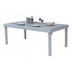 Table de jardin ModuloWood T 8/12 Verre Déco Bois Blanc Wilsa Garden