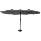 HAPPY GARDEN Parasol double 2,7x4,6m LINAI gris Gris
