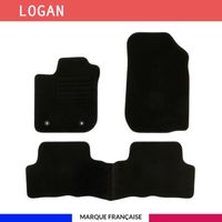 Tapis de voiture - Sur Mesure pour LOGAN  (dès 2012) - 3 pièces - Tapis de sol antidérapant pour automobile