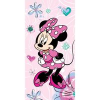 Draps de plage - AC-Déco - Disney - Serviette de plage en coton "Minnie : Noeud"- Rose - 70 x 140 cm