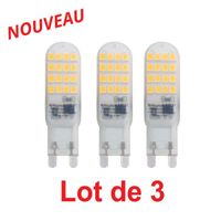 Lot de 3 ampoules LED Capsule G9 4W 350Lm 3000K blanc chaud