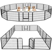 Enclos modulable avec 16 panneaux - Pour chiots, chiens, canard, lapin - Extérieur ou intérieur - Hauteur 60 cm