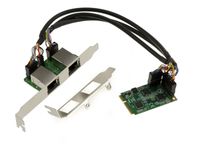 Carte Mini PCIe MiniPCIe 2 ports 2.5 Gigabit RJ45 LAN ethernet 10 100 1000 1G 2.5G. DUAL Chipset Realtek RTL8125