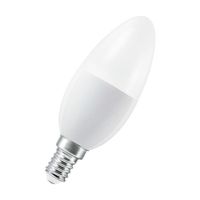 LEDVANCE SMART+ WIFI LED lamp, frosted look, 4.9W, 470lm, candle shape (Classic B), E14 base, adjustable white light, dimmable,