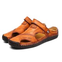 SANDALE Homme - d'été sandales Grande taille Chaussures de plage Simple - jaune marron GJ™