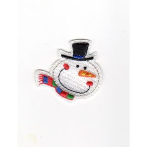 Patch écusson patche bonhomme neige Noël brodé thermocollant hotfix