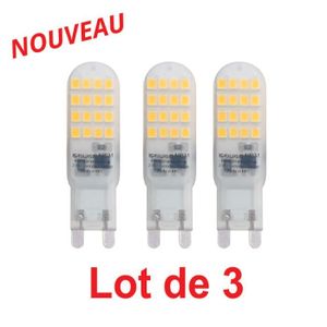 AMPOULE - LED Lot de 3 ampoules LED Capsule G9 4W 350Lm 3000K blanc chaud