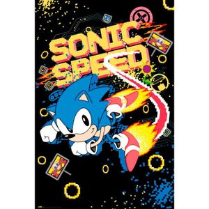 chambre à coucher 20 x 30 cm Sonic The Hedgehog Poster décoratif sur toile pour salon 
