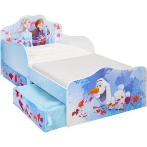 LIT EVOLUTIF La Reine des Neiges 2 - Lit pour enfants avec tiroirs de rangement sous le lit -  pour matelas 140cm x 70cm